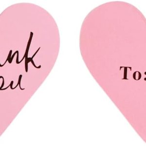 Etiqueta de regalo de agradecimiento con corazón rosa (50 unidades), ideal para recuerdos de boda, baby shower, despedida de soltera, fiesta, Etiqueta de regalo de agradecimiento con corazón rosa (50 unidades), ideal para recuerdos de boda, baby shower, despedida de soltera, fiesta,