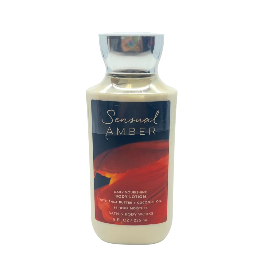 Bath & Body Works Sensual Amber – Paquete de 3 piezas – Paquete de regalo para vacaciones – Gel de ducha de 10 onzas – Bruma de fragancia fina de 8
