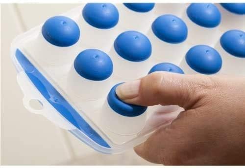 Mini bandejas redondas para cubitos de hielo de 11 pulgadas con parte inferior de silicona flexible (Juego de 4 colores primaverales)