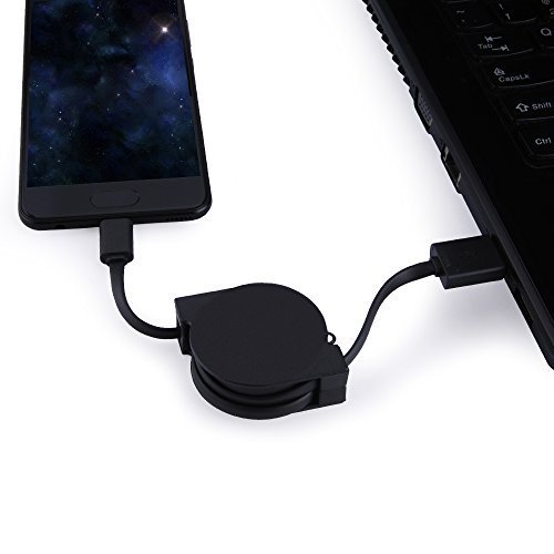 Cable USB retráctil tipo C tipo C cargador USB C a USB A Cable de carga de sincronización de datos Note 8 Cargador para Samsung Galaxy Note 9, S22