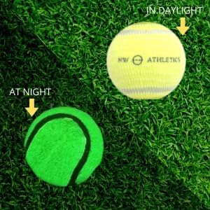 Pelota de tenis que brilla en la oscuridad, pelota de tenis iluminada para perros de tamaño pequeño, paquete de 3