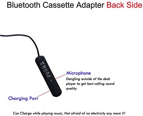 Adaptador de casete para coche Bluetooth Audio Receptor Trabajo Mientras Carga Soporte TF Tarjeta