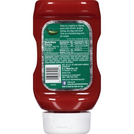 Heinz Ketchup de tomate, jalapeño, 14 oz (paquete de 8)