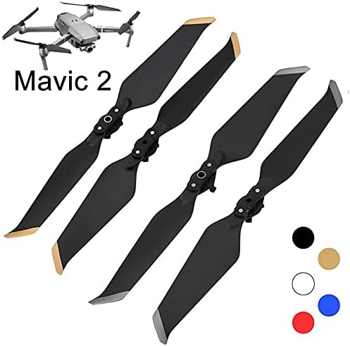 ALPGEN 4 piezas de hélice de bajo ruido, apto para DJI Mavic 2 Pro Zoom Hoja de liberación rápida 8743 Ventilador de reducción de ruido, piezas de