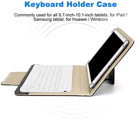 Goshyda 9.7 10.1 pulgadas universal Tablet PU funda protectora + teclado Bluetooth para Androidpara iOSpara ganar, para airepara Samsungpara Huawei