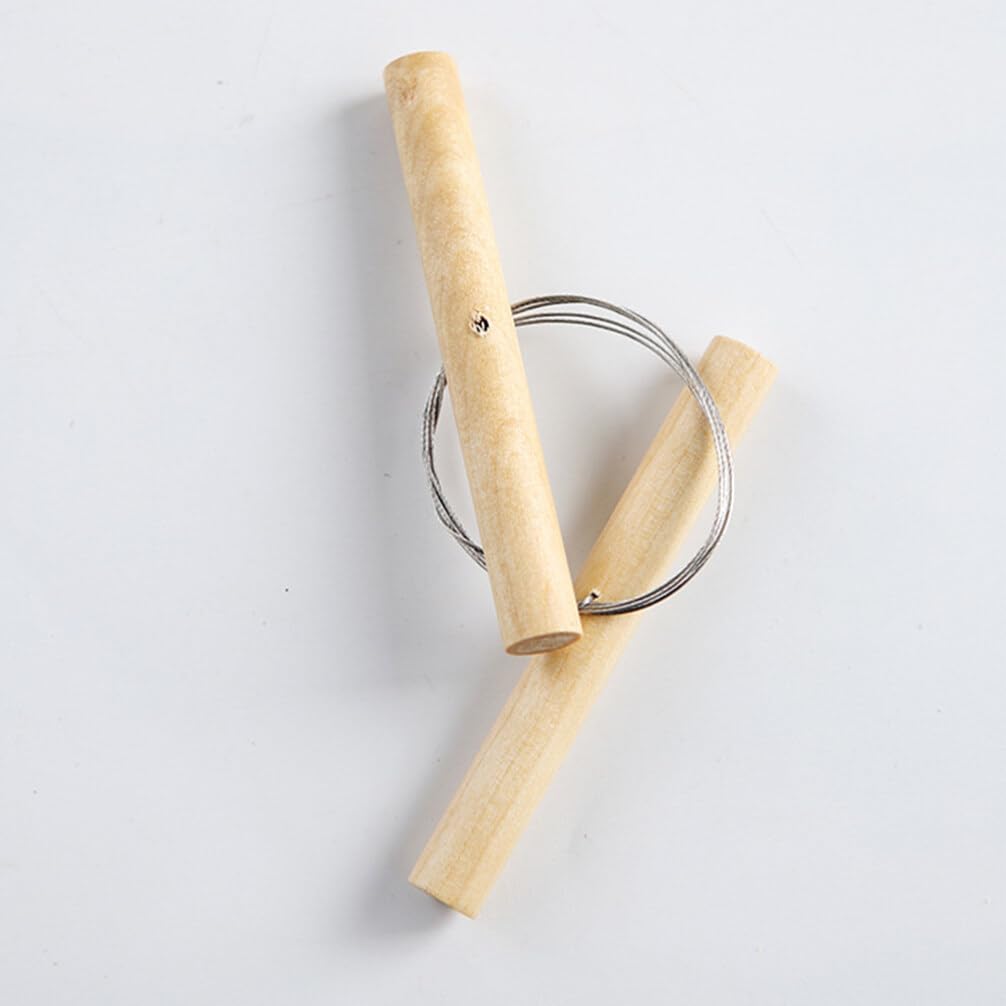 EXCEART Cortador de arcilla de alambre con mango de madera, alambre de acero, herramienta de corte de arcilla de plastilina de queso, línea de