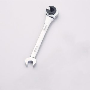 FLZOSPER Llave métrica de 0.354 in para tubos fijos, llave de extremo abierto de trinquete de tubo de cabeza fija, llave combinada de trinquete FLZOSPER Llave métrica de 0.354 in para tubos fijos, llave de extremo abierto de trinquete de tubo de cabeza fija, llave combinada de trinquete