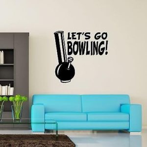 Vinilo de pared marihuana Weed Lets go de bolos de fumar (z3394) Vinilo de pared marihuana Weed Lets go de bolos de fumar (z3394)