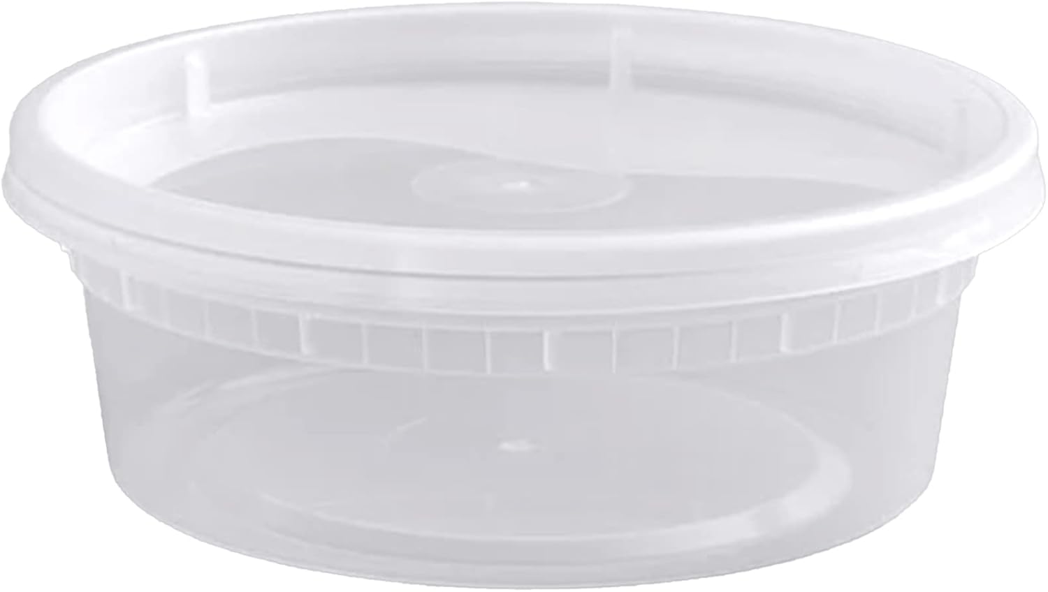 RESTAURANT FEEDER Vasos de plástico transparente, recipiente de plástico translúcido para microondas y tapa, paquete combinado de 8 onzas, 240 tazas