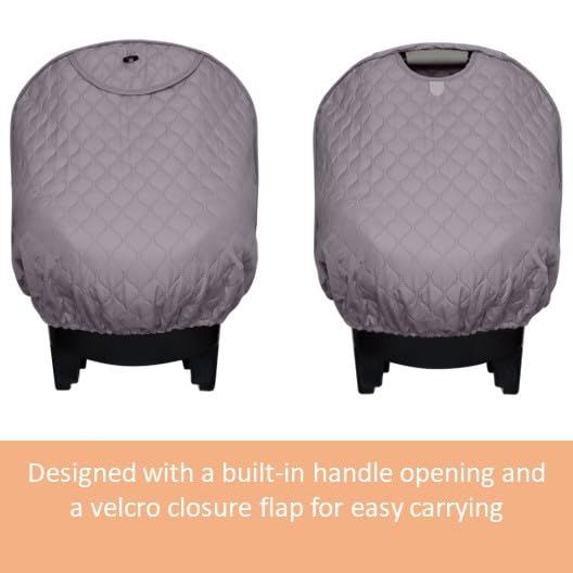 liuliuby Protector contra el clima para asiento de automóvil para bebé, funda de invierno acolchada cálida con ventana transparente para asiento de