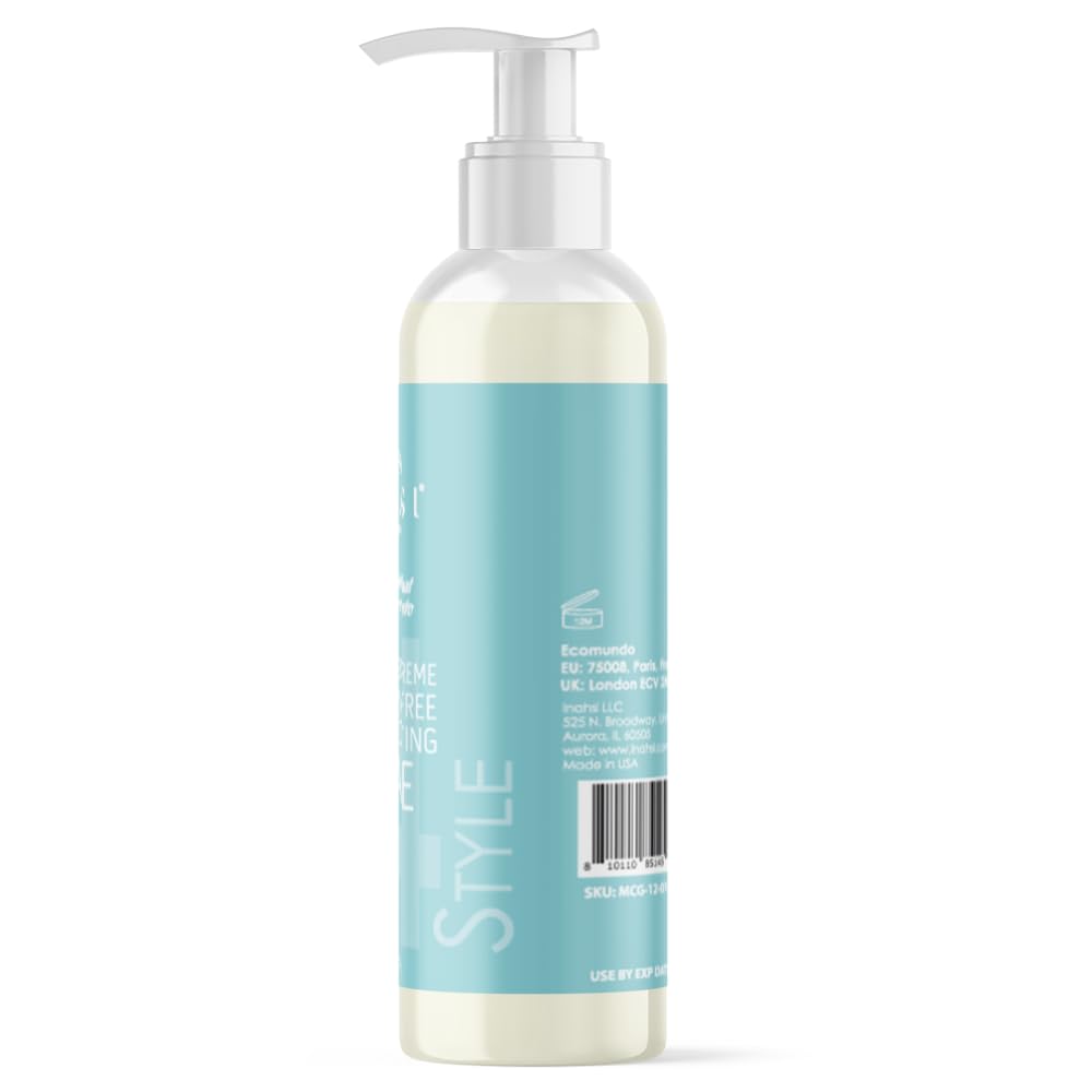 INAHSI Esmalte para esculpir rizos sin fragancia, gel de sujeción fuerte para hombres, mujeres o niños con cabello rizado, productos para el cabello
