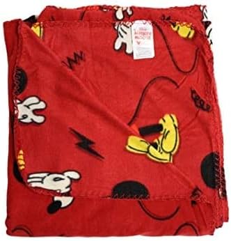 UPD Manta de forro polar de Mickey Mouse con personajes de dibujos animados de Mickey para niñas y niños, suave y acogedora tela ligera de felpa,