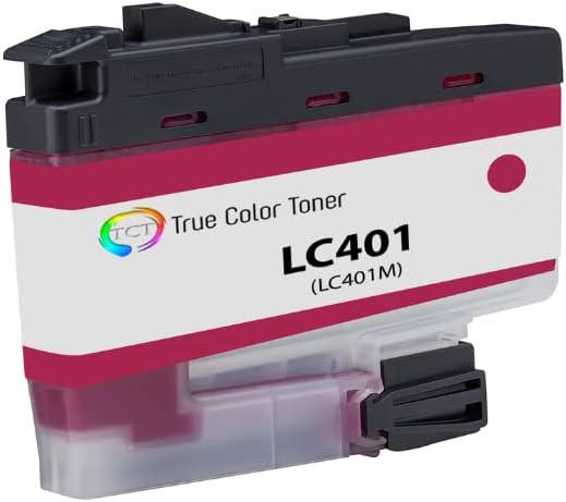 TCT Cartucho de tinta de repuesto prémium compatible para impresoras Brother LC401 LC401BK LC401C LC401M LC401Y funciona con impresoras Brother