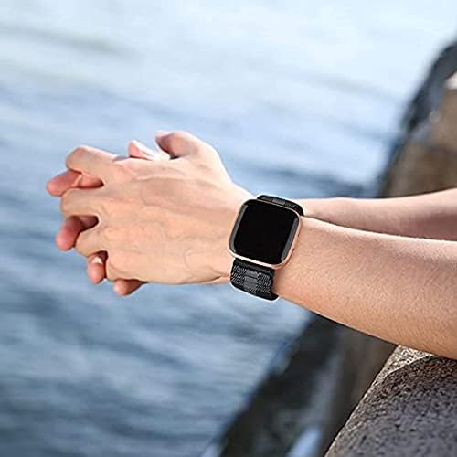 Paquete de 8 bandas elásticas compatibles con Fitbit Versa 2  Versa  Versa Lite  Versa SE para mujeres y hombres, correas de repuesto de tela de