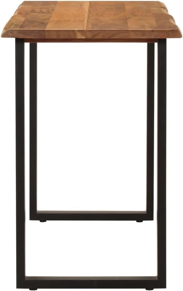 YPWRENH Mesa de cóctel decorativa de 43.3 x 19.7 x 29.9 pulgadas, madera maciza de acacia para comedor, cocina o sala de estar