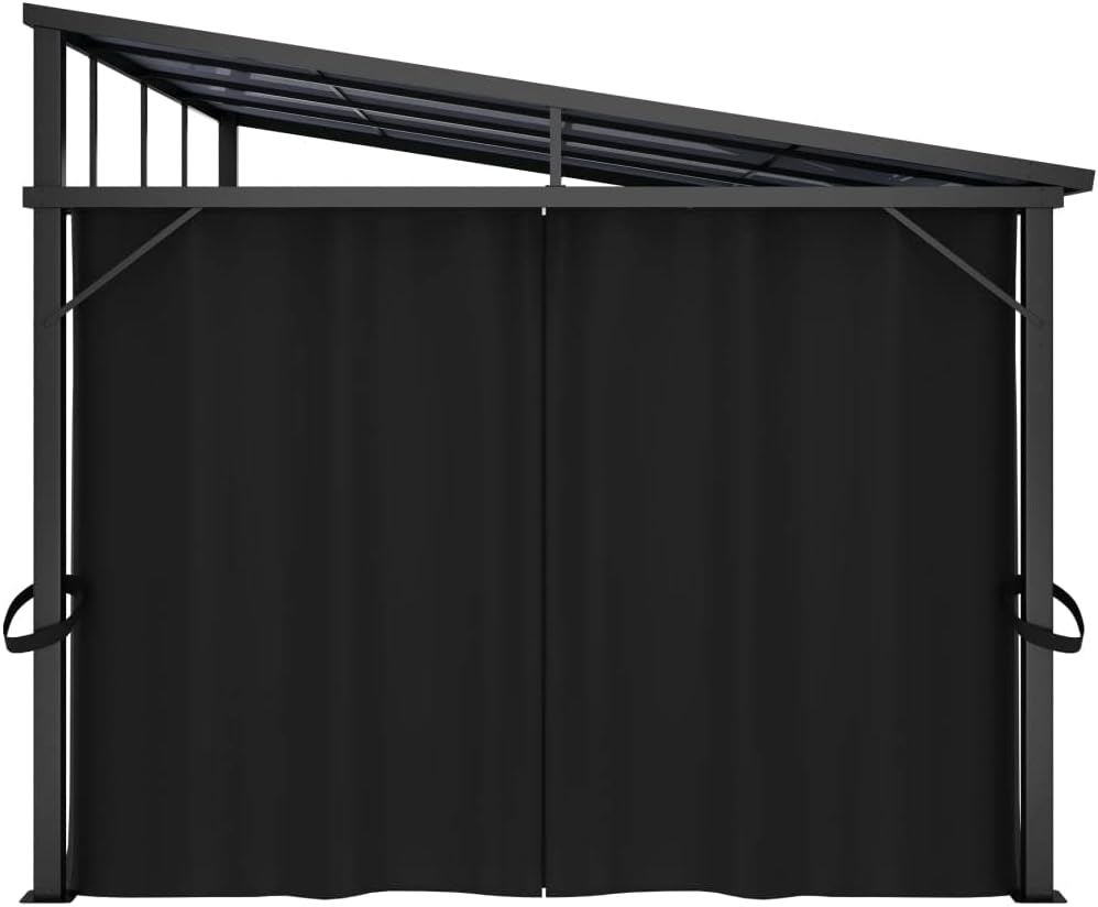 vidaXL Gazebo con Cortina 13.3’x9.6’x8′ Antracita