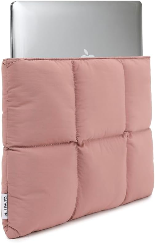 Canvaslife Funda acolchada para laptop de 15 pulgadas y 15.4 pulgadas, funda acolchada para laptop para mujer, funda de almohada compatible con
