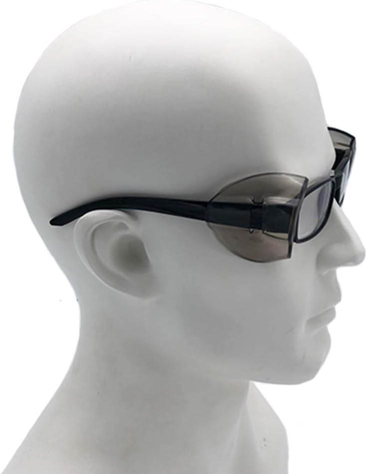 24610 pares de protectores laterales de seguridad para ojos, protectores laterales deslizantes, se adapta a anteojos de tamaño correspondiente (gris)