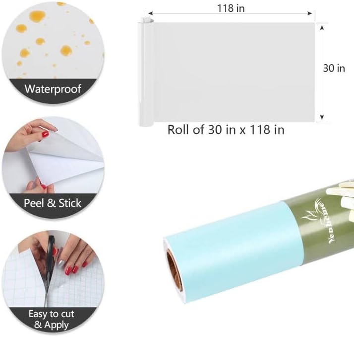 YENHOME Rollo de papel para tablón de anuncios azul de 30 x 118 pulgadas, fácil de despegar, despegar y pegar, papel tapiz texturizado para