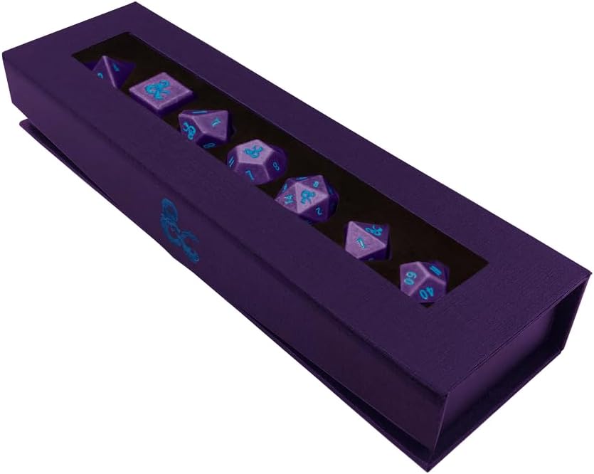 Ultra PRO – Juego de 7 dados RPG Underdark para Phandelver y abajo El obelisco destrozado para mazmorras y dragones, dados poliédricos para juegos
