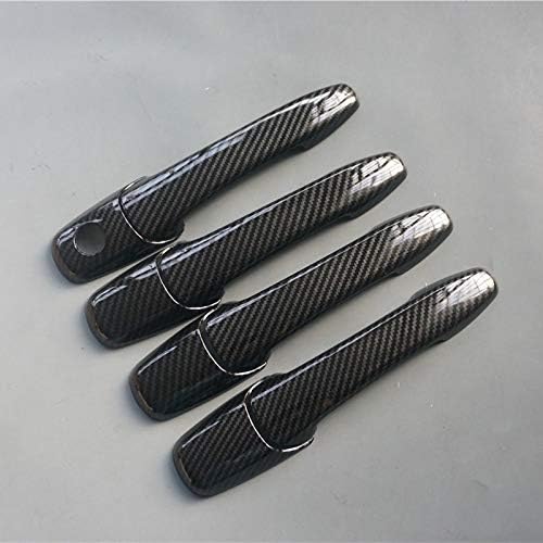 Manija de puerta con impresión de fibra de carbono para Ford Edge Fusion Mustang Lincoln MKZ MKX Mazda 2 3 5 6 RX-8 CX-7 CX-9 (impresión de fibra de