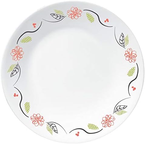 Corelle Tangerine Garden – Plato de aperitivo de 6.75 pulgadas, juego de 4