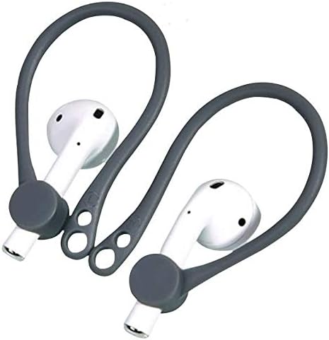 Ganchos para los oídos para AirPods 2 y AirPods 1 anticaídas cómodo ajuste duraderos, para ganchos para auriculares AirPod, color gris