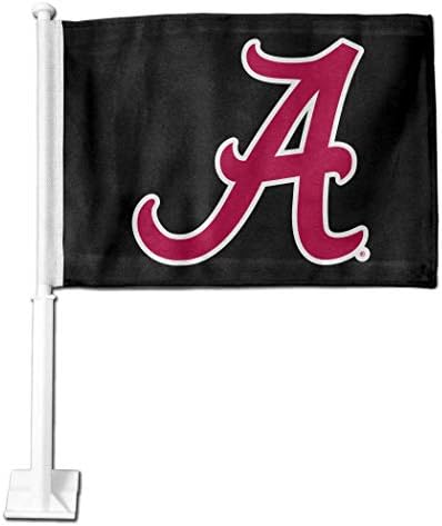 Rico Industries NCAA Georgia Bulldogs – Bandera de coche negra con poste incluido de 16 x 19.5 pulgadas