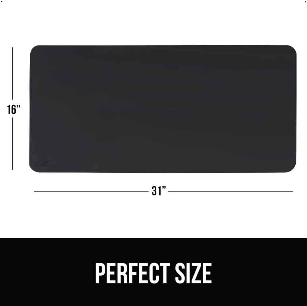 GORILLA GRIP Alfombrilla de escritorio, antideslizante y resistente al calor, almohadillas de piel sintética suave, protector de doble cara, fundas
