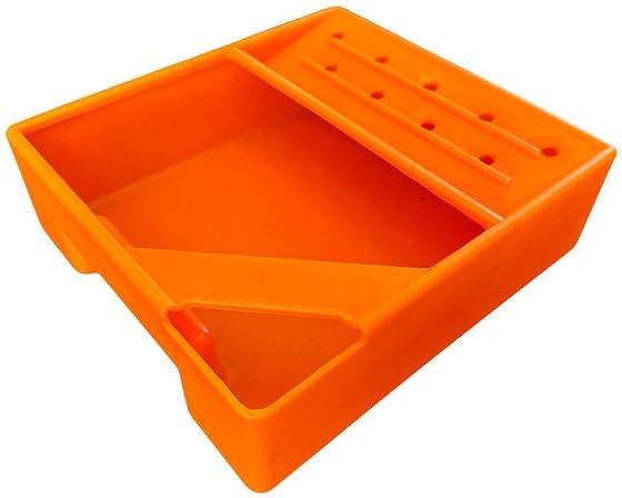 Maxx Performance Parts – Bandeja de drenaje naranja para motocicleta, ATV, UTV, Dirtbike Powersports – 5 cuartos de galón – Soporte de drenaje de