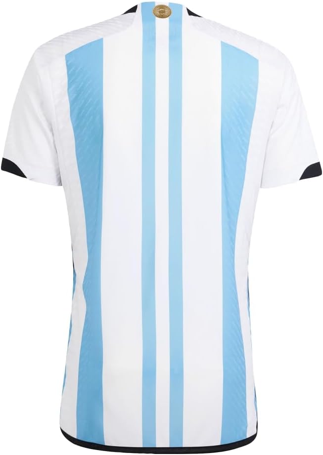 adidas Camiseta auténtica de 3 estrellas de fútbol Argentina 2022 para hombre – Celebra el número tres y vístete como un campeón del mundo