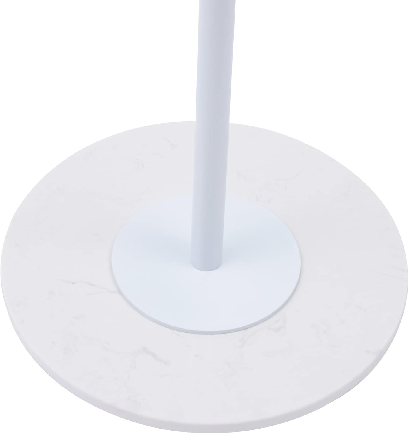 Soporte de metal moderno blanco de 67 pulgadas, para pasillo, perchero, árbol, con 6 ganchos, base estable de mármol, para entrada, pasillo, sala de