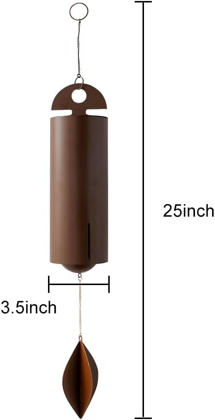 Campana de resonancia profunda de 42 pulgadas, campanilla de viento conmemorativa con tonos melódicos relajantes, campanillas de viento de un solo