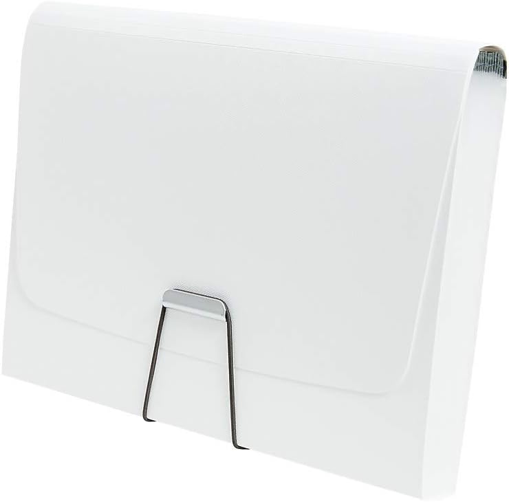 Staples 2806370 – Carpeta expansible reforzada de plástico con 13 bolsillos, tamaño carta, color blanco