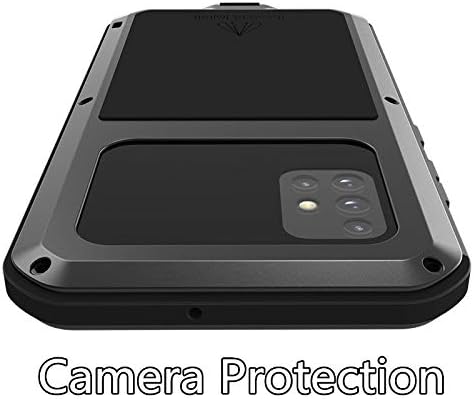 LOVE MEI Funda para Samsung Galaxy A51, resistente al agua, militar, resistente, a prueba de golpes, polvo y suciedad, aluminio híbrido, metal,