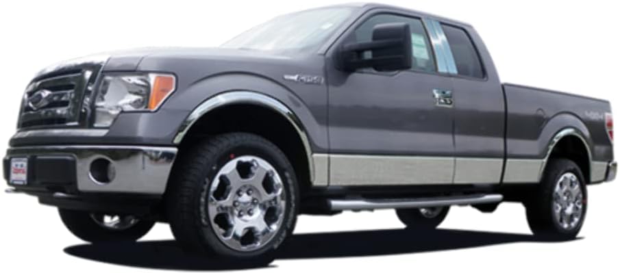 Compatible con Ford F-150 2004-2014 10 piezas de acero inoxidable basculante de panel basculante, kit inferior, 7.25 pulgadas – 7.5 pulgadas de