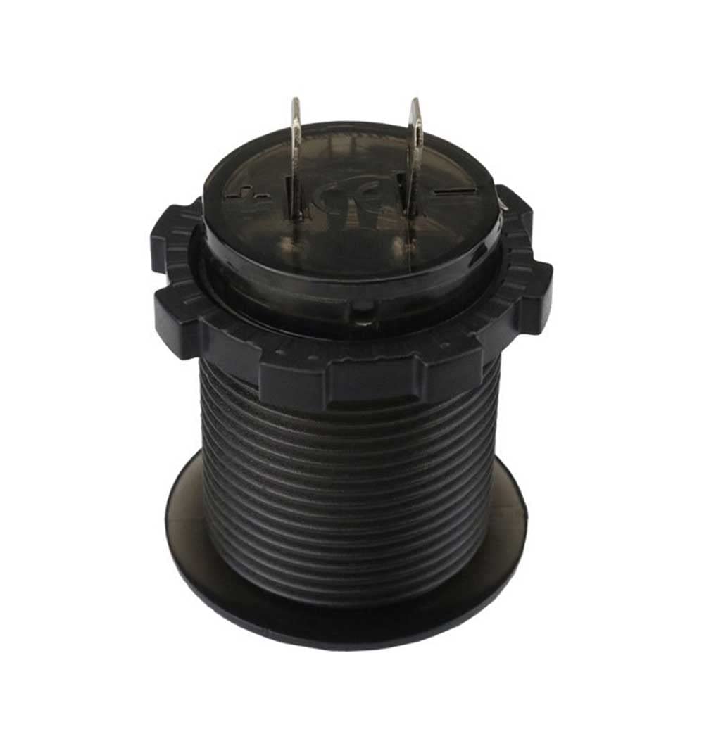 ZYTC Mini voltímetro impermeable con pantalla digital LED, medidor de voltaje, tipo largo DC 12V-24V, universal para cochemotocicletacamión rojo