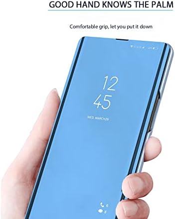 Ysnzaq Funda de maquillaje de lujo con pantalla de ventana inteligente con función atril a prueba de golpes, para Apple iPhone SE 2022iPhone SE