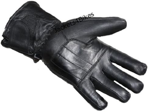 Guantelete de invierno para hombre, 100% piel de oveja natural, forro térmico Thinsulate, resistente al viento, resistente al agua, reforzado y
