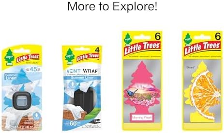 LITTLE TREES – Ambientadores para auto, árbol colgante que proporciona un aroma a vainilla de larga duración, Summer Linen, 24 ambientadores