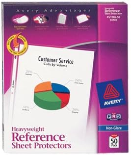 Avery Protector de hojas de peso pesado antirreflejos, transparente, 8.5 x 11 pulgadas, caja de 50 unidades, 74107, paquete de 10