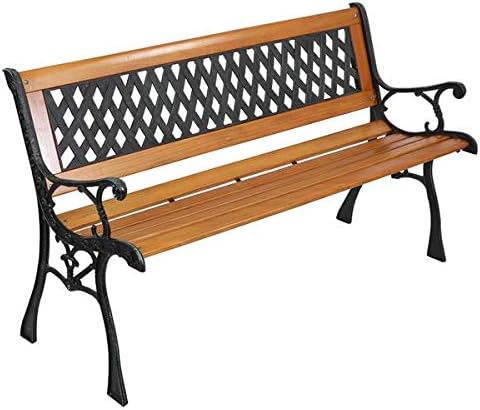Sofá biplaza de 49 pulgadas, banco de parque, muebles de porche, silla de banco de parque al aire libre, asiento de patio, decoración de entrada,
