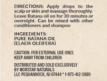 100% Raw Batana Hair Oil from Honduras – Batana for Hair Growth Dr Sebi approved and recomennded Batana oil for Hair Loss, Repair, 3.4 oz – Morstar