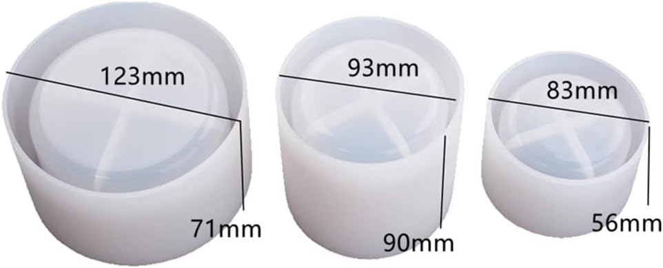 Molde redondo de resina para maceta, molde de resina cilíndrica de silicona, para bricolaje, macetas de jardinería, manualidades, decoración del