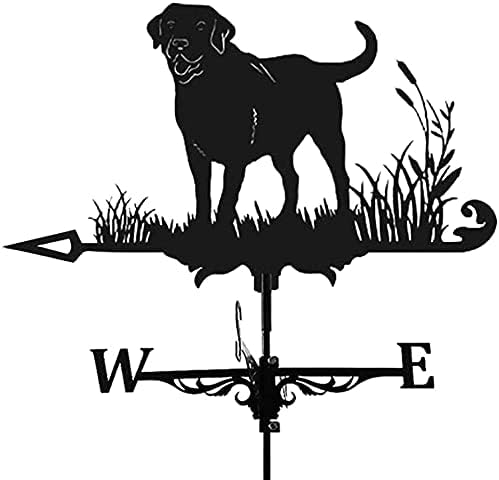 Alnicov Veleta de metal animal, veleta negra vintage, indicador de dirección del viento hueco para decoración de techo de jardín al aire libre
