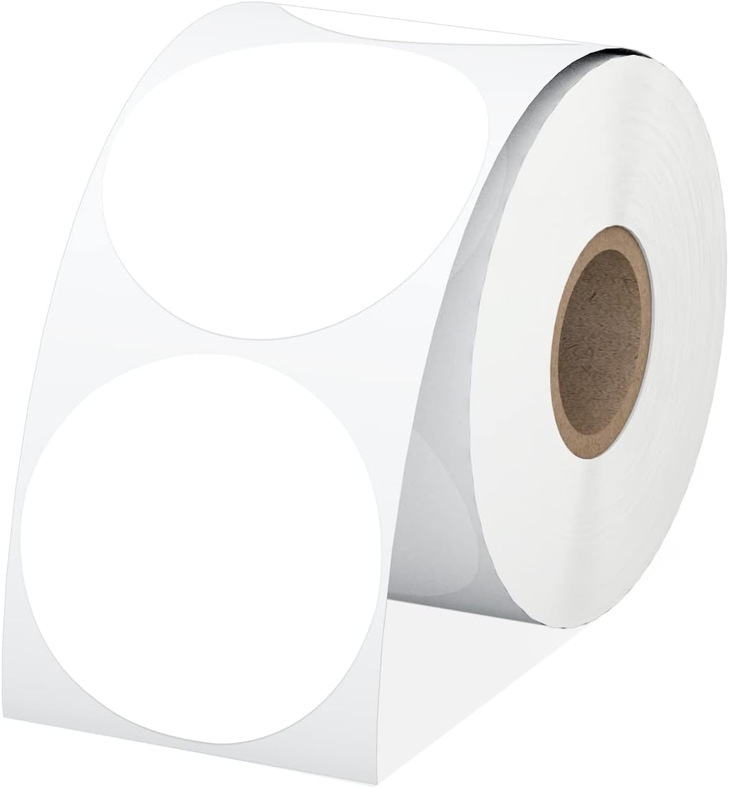 Anylabel Etiquetas térmicas directas de círculo blanco de 2 pulgadas, calcomanías térmicas directas redondas autoadhesivas, etiquetas adhesivas