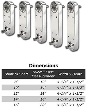 Caja de dirección transparente de 12 pulgadas Offset Steer Drop-Brushed-34-36 Spline
