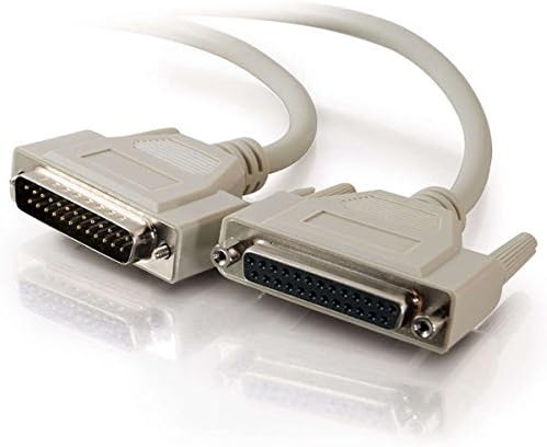 CTG Legrand – Cable de extensión serie C2G DB25 MF RS232 con conectores DB25 macho y hembra, cable de extensión de PC beige, cable de puerto serie