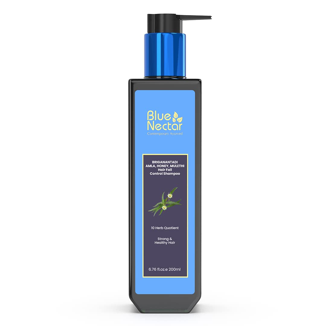 Champú limpiador de cabello con control de caídas y cuero cabelludo saludable para cabello seco opaco y dañado (10 hierbas, 6.76 fl oz)