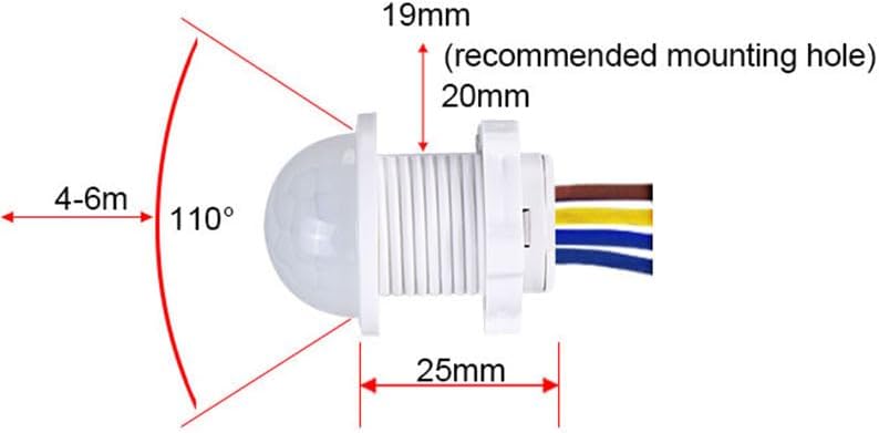 NOAMED Fengyan Home Bulbs 10pcslot Infrared Body Probe Factory Supply LED Downlight PIR Body Sensor Ultra Small Body Sensor Switch Household Lamp